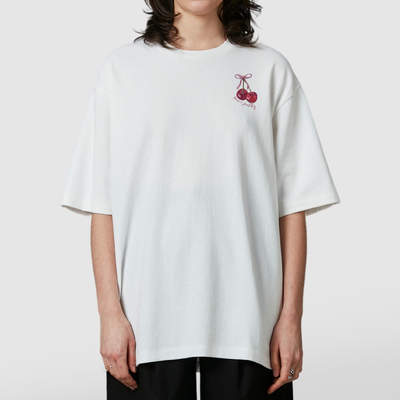 Camiseta Oversized  Feminina Cereja Have a Good Day