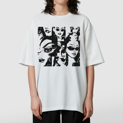 Camiseta Oversized Feminina Mulher Fotos Quadrinhos