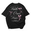 Camiseta Oversized Feminina Faith Over Fear Frase Laço