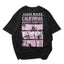 Camiseta Oversized Feminina Ocean Waves California