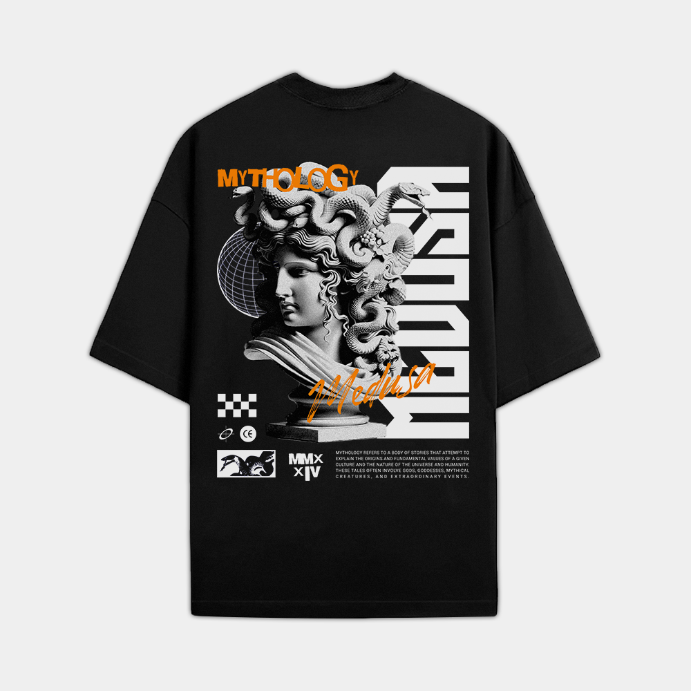 Camiseta Oversized Medusa Grego Style