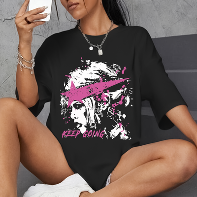 Camiseta Oversized Feminina Keep Going