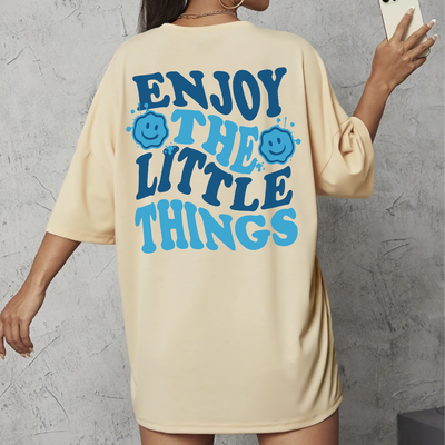 Camiseta Oversized Feminina Enjoy The Little Things