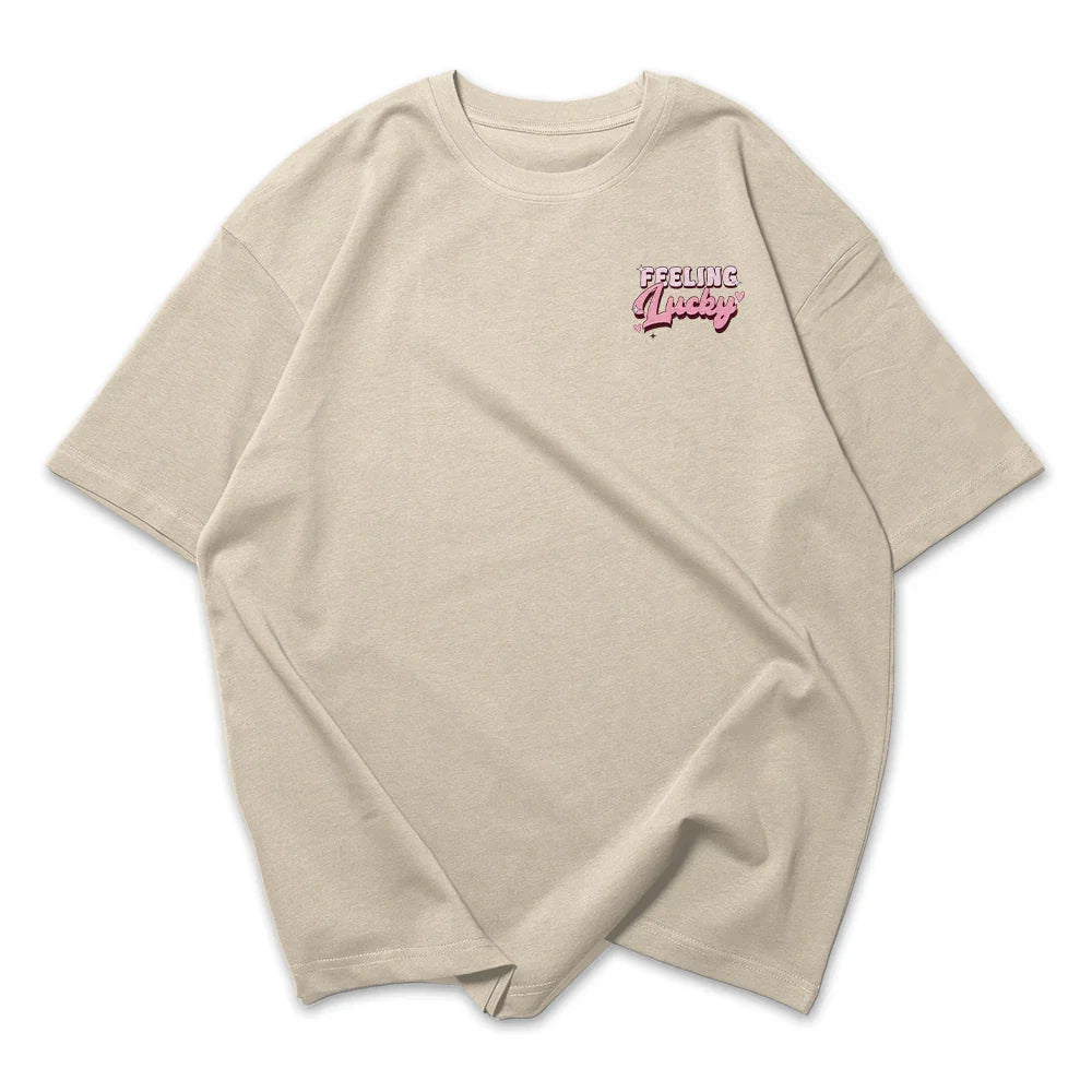 Camiseta Oversized Feminina Feeling Lucky dados