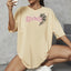 Camiseta Oversized Feminina Borboleta flores