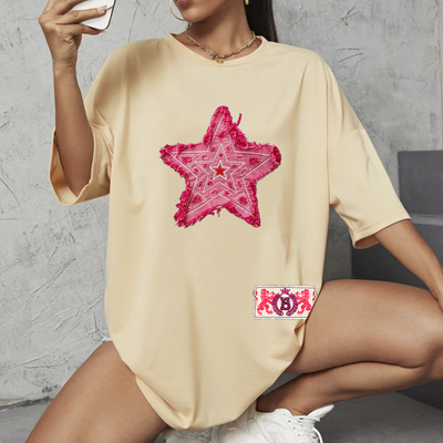 Camiseta Oversized Feminina Estrela