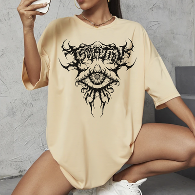 Camiseta Oversized Feminina Gothic eye Aesthetic