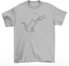 Camiseta básica com estampa Gatinho friend- Cinza