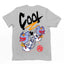 Camiseta Básica Escrito Cool Street com Grafite Art - Cinza