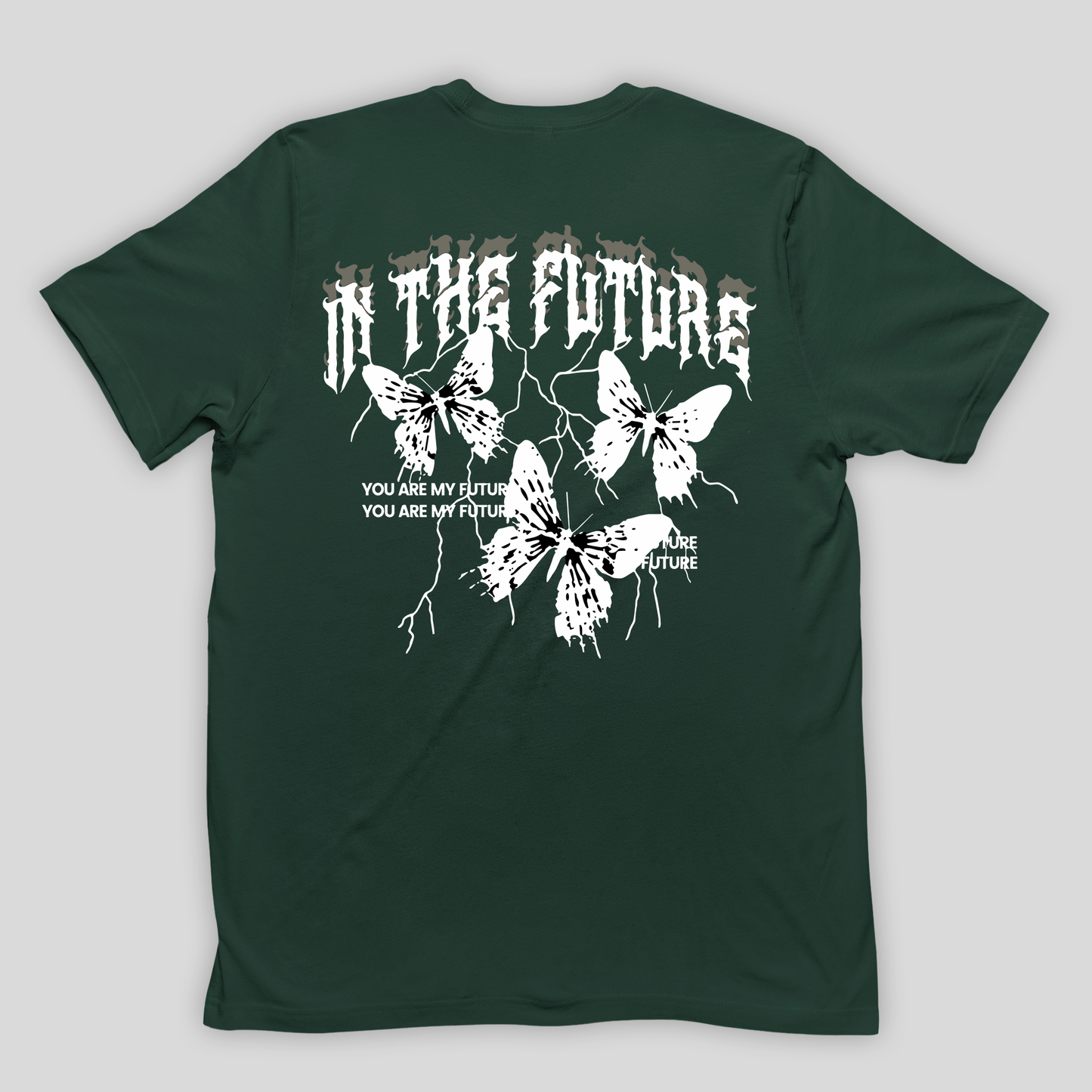 Camiseta Básica Unissex In The Future Butterfly Verde 