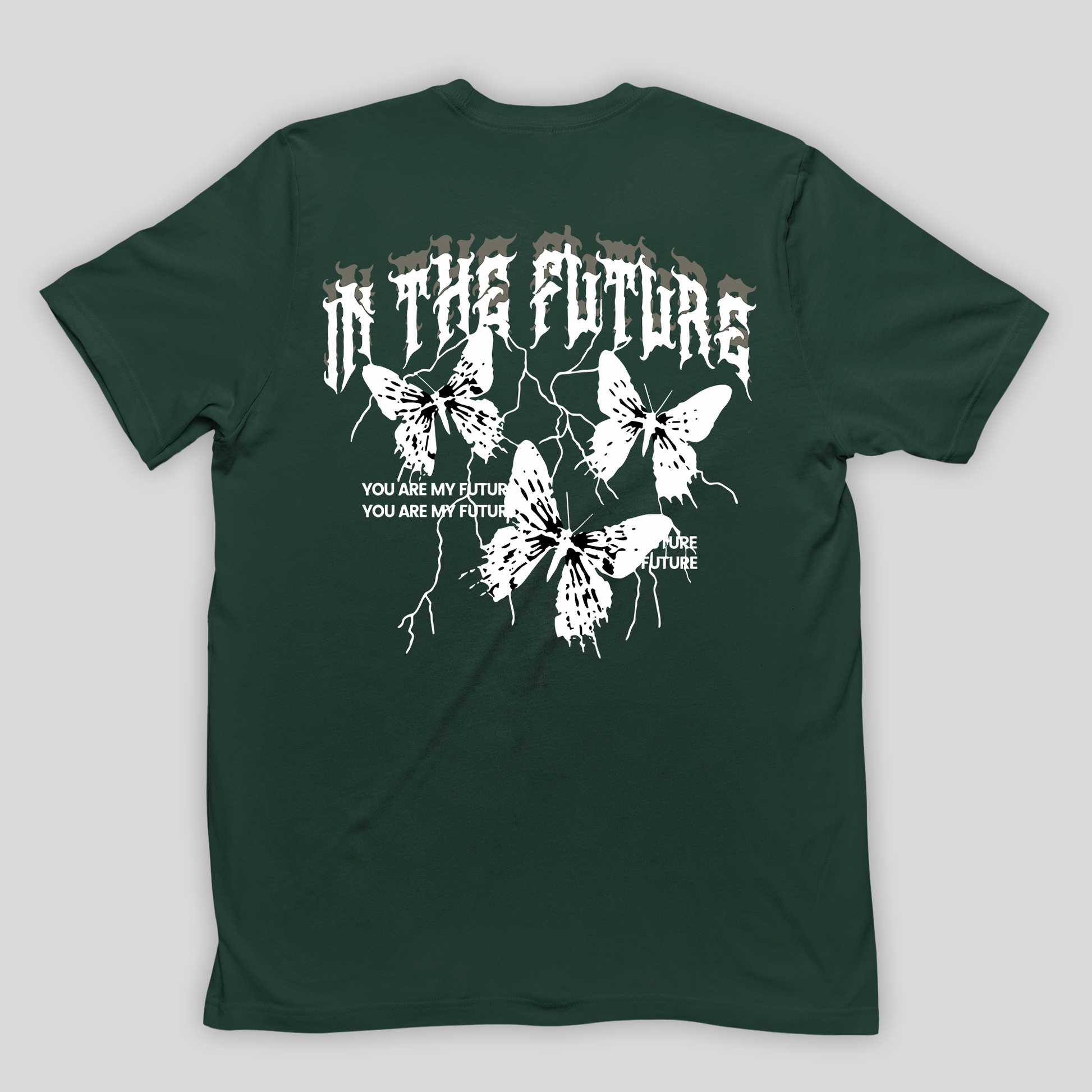 Camiseta Básica Unissex In The Future Butterfly Verde 