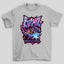 camiseta básica cinza bratz 2001 word tour