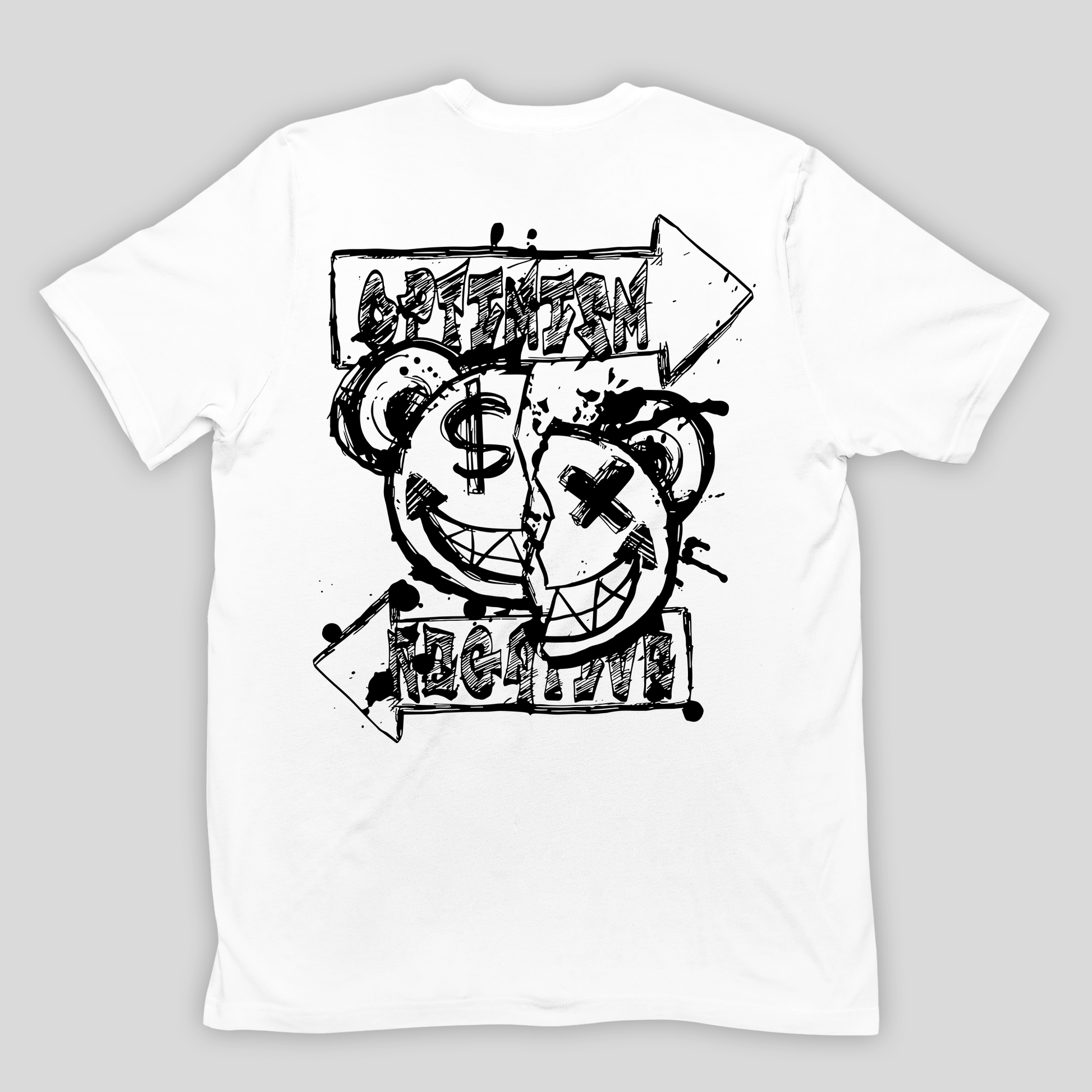 camiseta básica branca optimism bear 