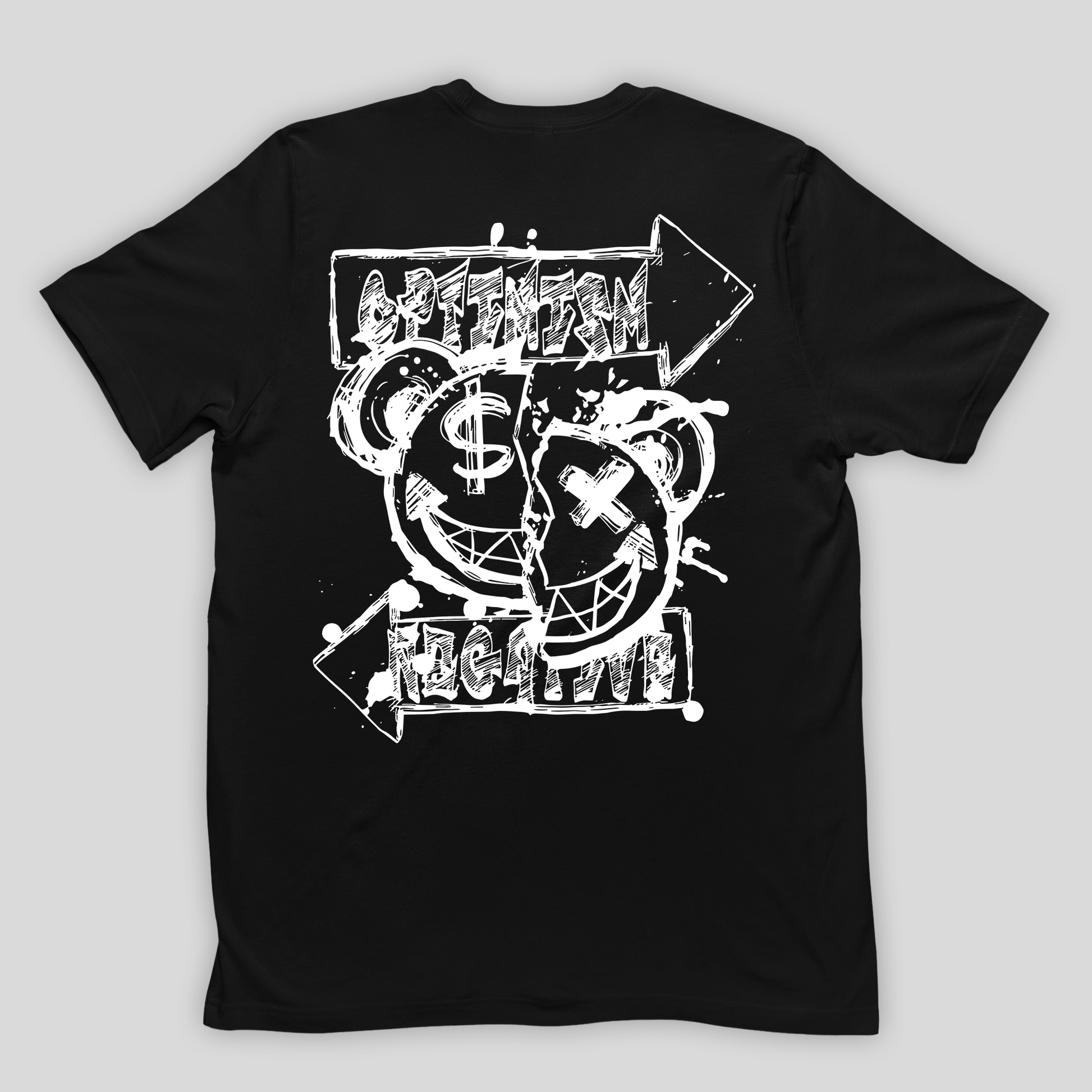 camiseta básica preta optimism bear 