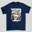 Camiseta Básica Azul Marinho Trapped Caveira Cogumelos Mágicos 