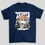 Camiseta Básica Azul Marinho Trapped Caveira Cogumelos Mágicos 