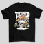 Camiseta Básica Preta Trapped Caveira Cogumelos Mágicos 