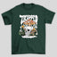 Camiseta Básica Verde Trapped Caveira Cogumelos Mágicos 