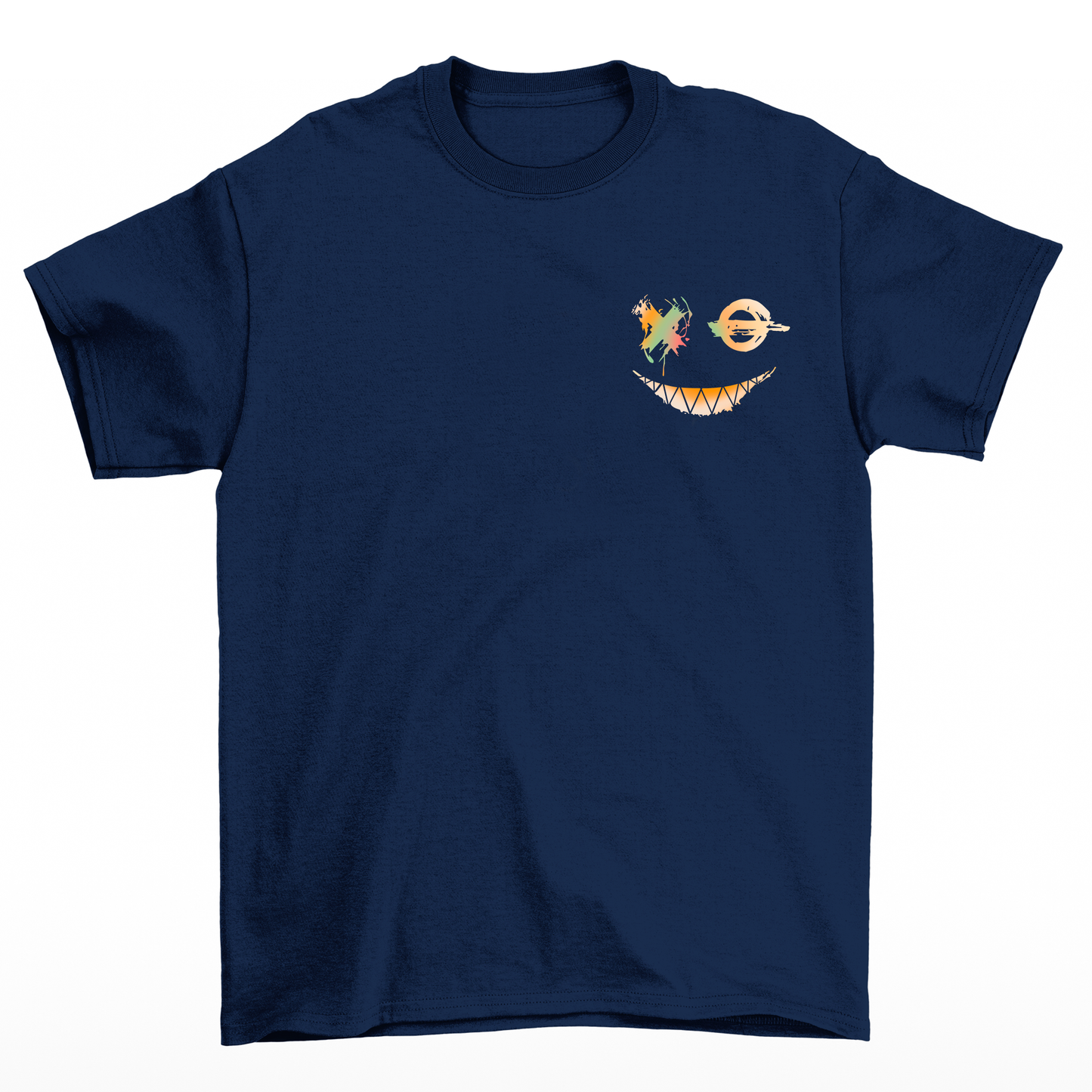Camiseta Básica Unissex Dark Smile XO Face - azul - marinho