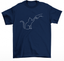 Camiseta básica com estampa Gatinho friend- Azul-marinho
