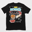 camiseta básica preta com estampa de cesta de basquete scored - Preto