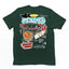 camiseta básica verde com estampa de cesta de basquete scored - Verde
