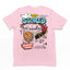 camiseta básica rosa bebê com estampa de cesta de basquete scored - Rosa bebê