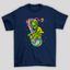 Camiseta Básica  Alienigena Psicodelico- Azul Marinho 