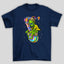 Camiseta Básica  Alienigena Psicodelico- Azul Marinho 