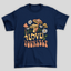 Camiseta Básica Love Yourself Cogumelos Mágicos - AZUL MARINHO 