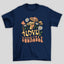 Camiseta Básica Love Yourself Cogumelos Mágicos - AZUL MARINHO 