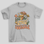 Camiseta Básica Love Yourself Cogumelos Mágicos - CINZA 