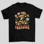 Camiseta Básica Love Yourself Cogumelos Mágicos - PRETO 