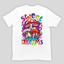 Camiseta Básica Branca Sweet Dreams Cogumelos Mágicos
