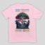 Camiseta Básica Stay Trippy Little hippie Cogumelos Mágicos - ROSA BEBE 