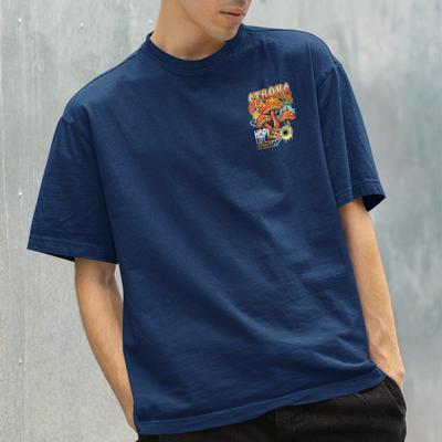 Camiseta Básica Strong Cogumelos Mágicos - AZUL MARINHO 