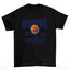 camiseta básica  com estampa de cesta de basquete - preta
