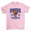 camiseta básica rosa bebê com estampa de cesta de basquete - Rosa bebe