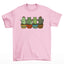 Camiseta Básica Com Estampa Gatinho Cacto- Rosa bebe