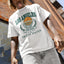 camiseta básica branca com estampa de bola na cesta basquete los angeles - Branco 