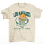 camiseta básica pérola com estampa de bola na cesta basquete los angeles - pérola