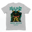 Camiseta Básica Com Estampa Gatinho Preto Segurando Moeda- Cinza