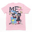 camiseta básica gato e rato bebendo no lixo- Rosa bebe