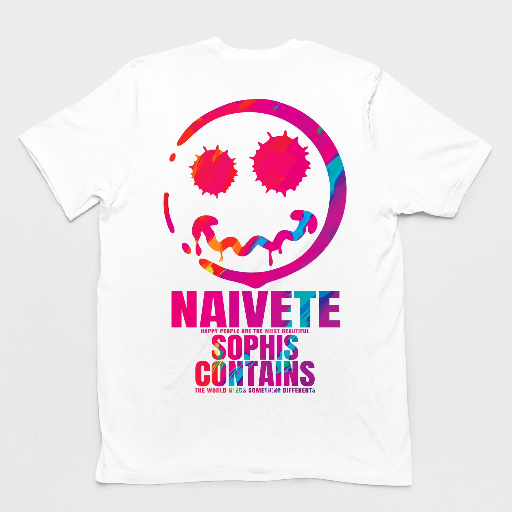 Camiseta Básica Naivete Smile - branco