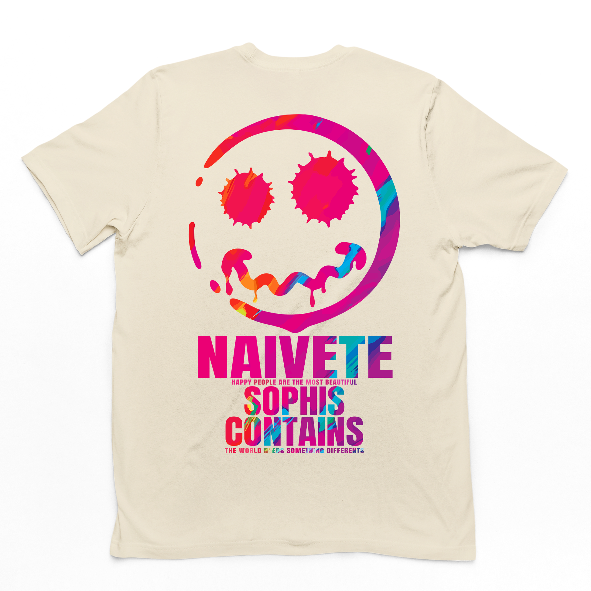 Camiseta Básica Naivete Smile - pérola
