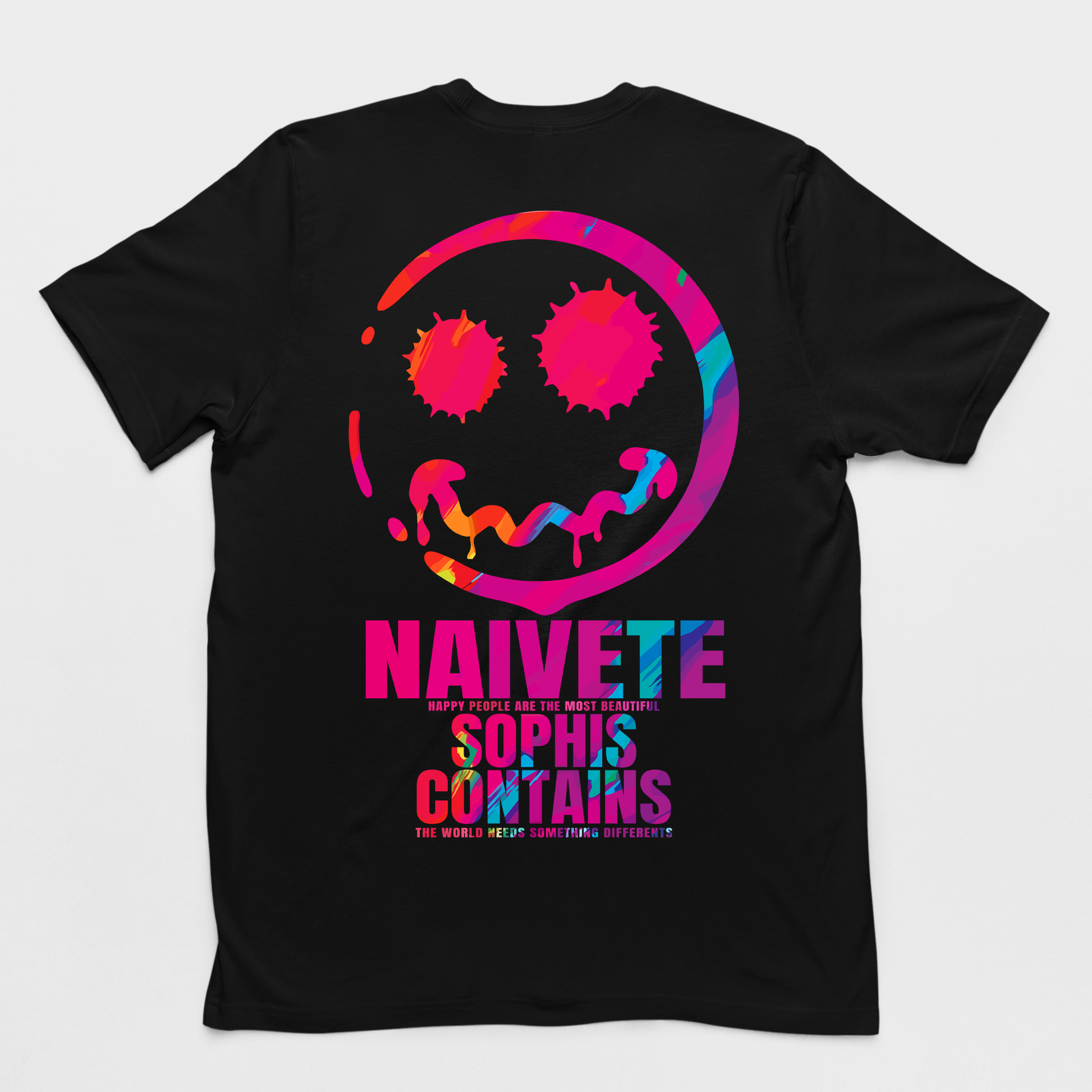 Camiseta Básica Naivete Smile - preto