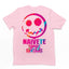 Camiseta Básica Naivete Smile - rosa bebê