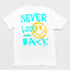 Camiseta Básica Unissex Never Look Back- branco