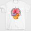 Camiseta Feminina Com Estampa Gatinhos Orgãos- Branco