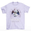 Camiseta Básica Com Estampa Gatinho Morcego Gótico- Lilás